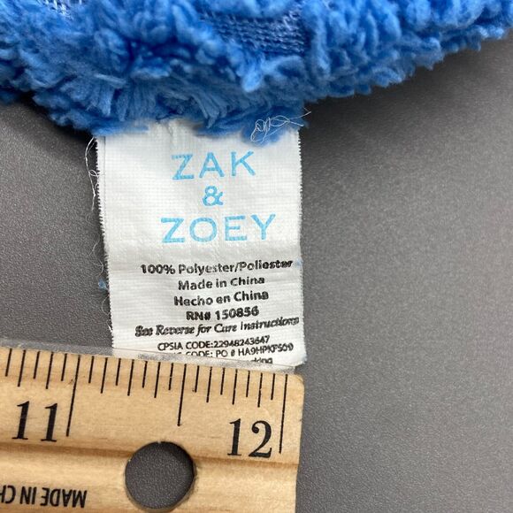 Zak & Zoey Boy Baby Blanket Little King Lion Blue Textured Popcorn Fleece 30x40" - Picture 7 of 8